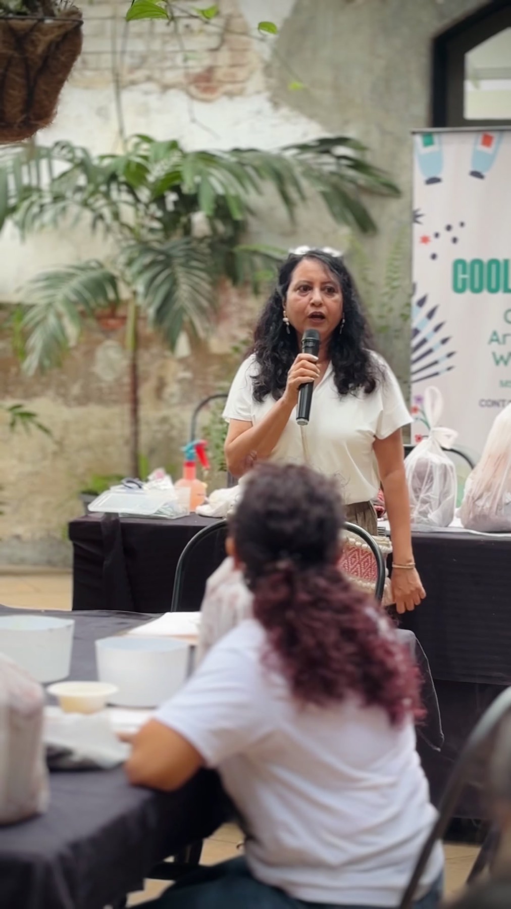 Dipti Shah welcoming guests to a Cool2Creative workshop